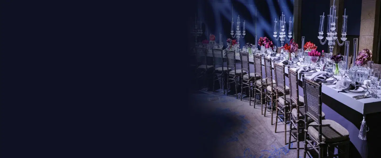 Corporate anniversary gala with employee recognition dinner and business milestone presentation