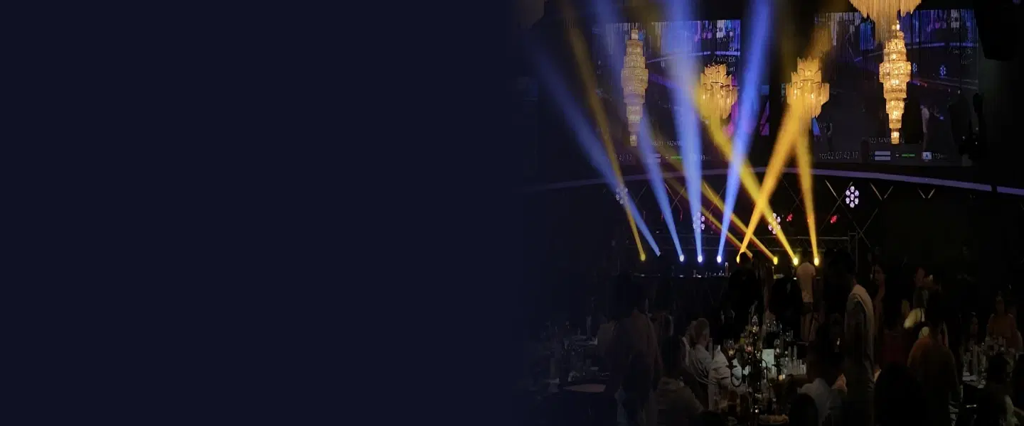 Luxury corporate holiday celebration with festive décor, dining, and seasonal entertainment