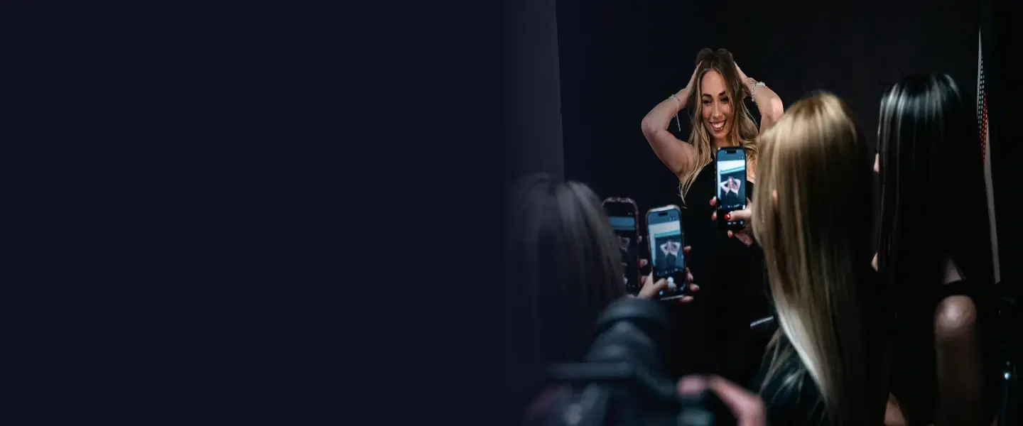 Influencer brand activation with creators filming social media content and branded experiences
