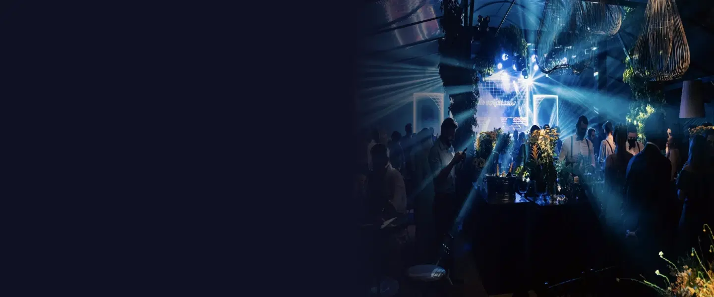 Invite-only unreleased media preview with restricted audience access and private screening atmosphere