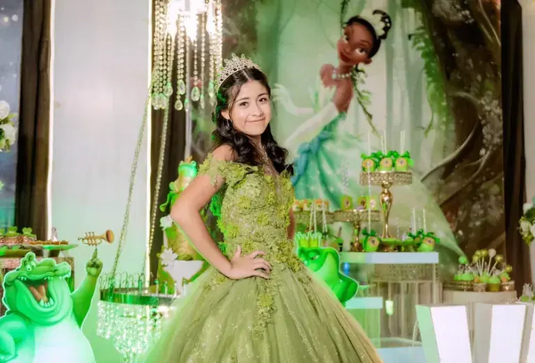 Sweet sixteen party with coordinated decor, music, entertainment, and guest activities