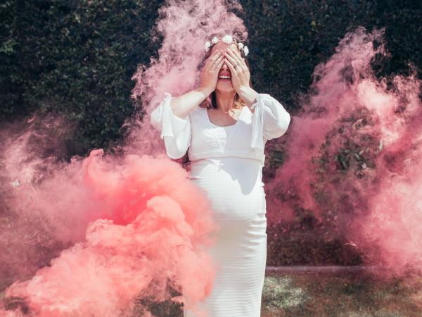 Gender reveal event with coordinated decor, timing, photography, and guest experience