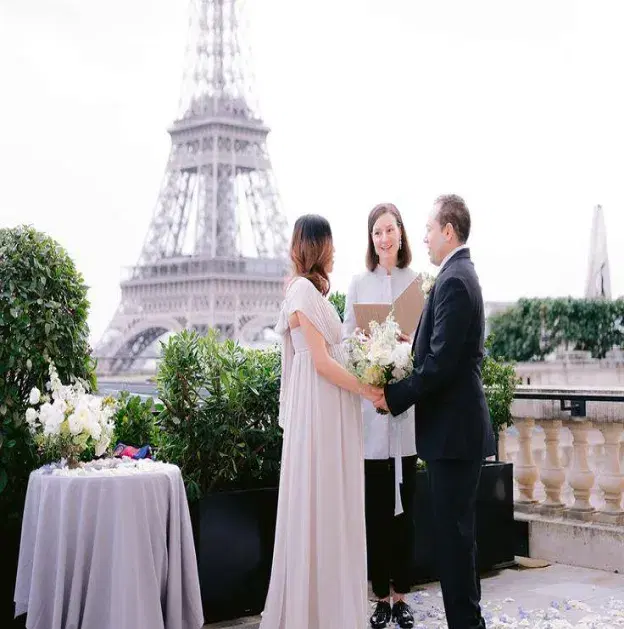 Vow renewal event structure with organized flow and modern setup