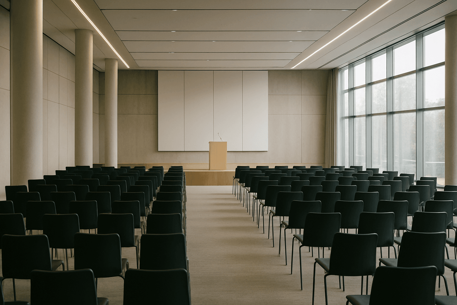 Event planners reviewing venue and industry news updates