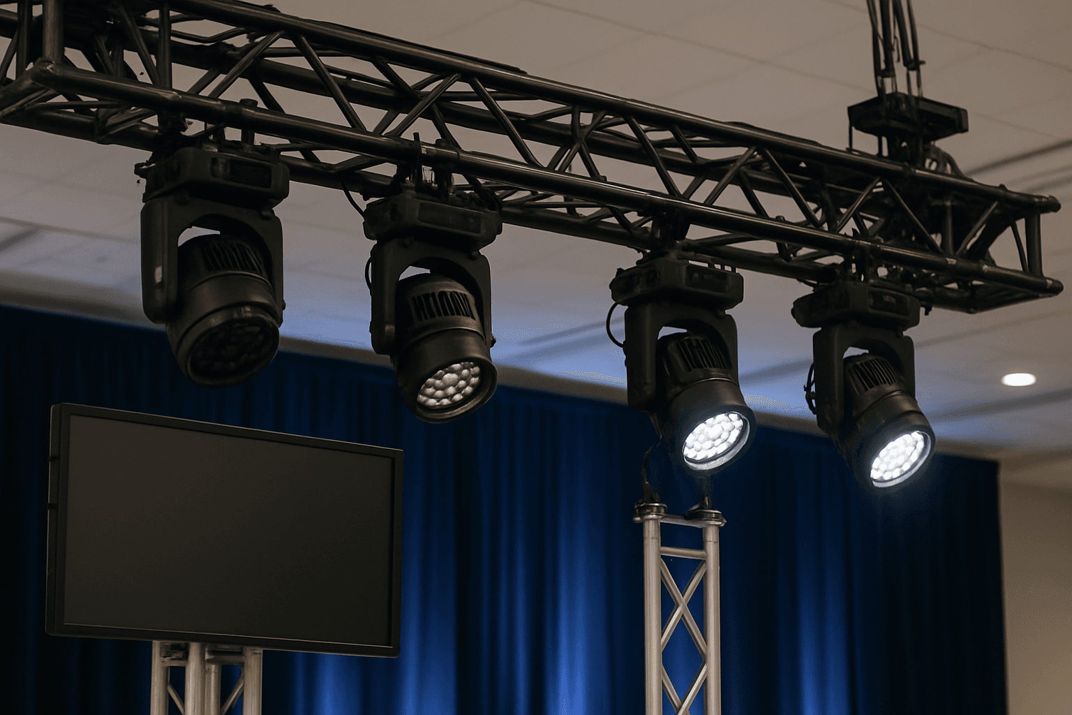 Conference planners reviewing sustainable event metrics at a business event